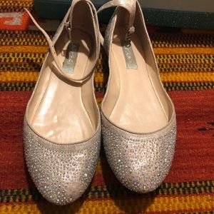 Betsey johnson rhinestone ballerina flats